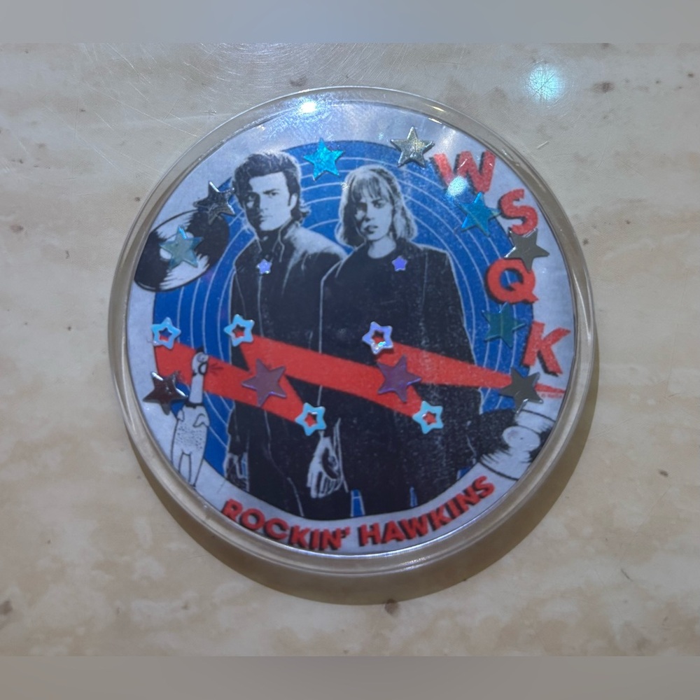 NWT Handmade Stranger Things Button Pin.